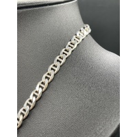 Mens 925 Sterling Silver Anchor Link Necklace