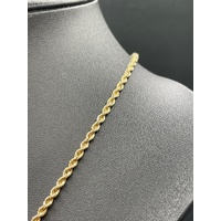 Ladies 18ct Yellow Gold Singapore Twist Link Necklace