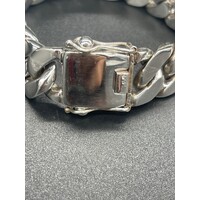 Mens 925 Sterling Silver Curb Link Bracelet (NEW)