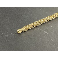 Ladies 9ct Yellow Gold Fancy Knot Like Link Bracelet (Pre-Owned)