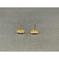 Ladies 18ct Yellow Gold Heart Shape Stud Earrings