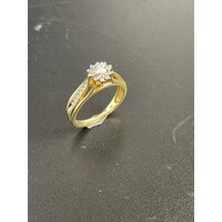 Ladies Solid 9ct Yellow Gold Ring Fine Jewellery 3.1 Grams Size P