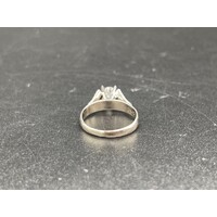 Ladies Solid 3.0 Grams 9ct White Gold Diamond Ring Fine Jewellery Size UK M