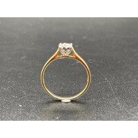 Ladies 9ct Yellow Gold Diamond Ring (Pre-Owned)