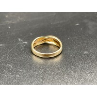 Ladies 9ct Yellow Gold Diamond Ring (Pre-Owned)