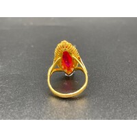 Ladies 22ct Yellow Gold Gemstone Ring (Pre-Owned)