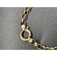 Ladies 9ct Yellow Gold Belcher Link Bracelet