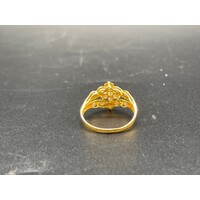 Ladies 21ct Yellow Gold Cubic Zirconia Ring (Pre-Owned)