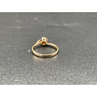 Ladies 9ct Yellow Gold Ring with Diamonds (Pre-Owned)