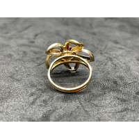 Ladies 18ct Yellow Gold Flower Ring (Pre-Owned)