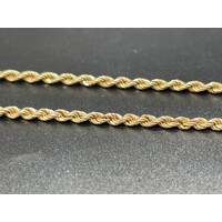 Ladies 9ct Yellow Gold Rope Necklace (Pre-Owned)