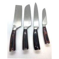 8 Piece Premium Style Ergonomic Handle Design Laser Engraved Knife Set