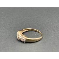 Ladies 9ct Yellow Gold Diamond Ring (Pre-Owned)