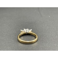 Ladies 18ct Yellow Gold Diamond Ring (Pre-Owned)