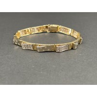 Unisex 9ct Yellow Gold Fancy Link Bracelet (Pre-Owned)