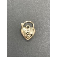 Ladies 9ct Yellow Gold Heart Locket Pendant (Pre-Owned)