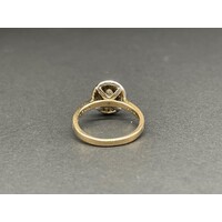 Ladies 14ct Yellow Gold Diamond Ring (Pre-Owned)