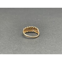 Ladies 9ct Yellow Gold Vine Leaf Design Ring (Pre-Owned)