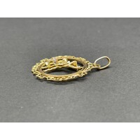 Unisex 18ct Yellow Gold Round Pendant (Pre-Owned)