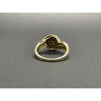 Ladies 18ct Yellow Gold Diamond Cluster Ring