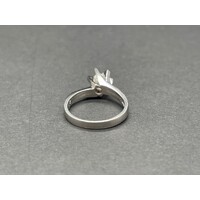 Ladies White Platinum Solitaire Diamond Ring