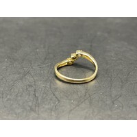 Ladies 9ct Yellow Gold 3 Stone Diamond Ring