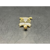 Ladies 9ct Yellow Gold Owl Animal Pendant