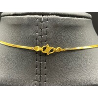 Ladies 22ct Yellow Gold Snake Link Chain & Diamond Pendant