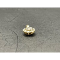 Ladies 9ct Yellow Gold Diamond Round Pendant