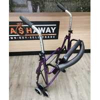 Unbranded Purple Rollator Walker with Seat and Basket Foldable Adjustable