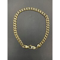 Unisex 9ct Yellow Gold Curb Link Bracelet