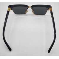 Miu Miu SMU10Z Black Dark Grey Sunglasses Square Frame Shape with Case