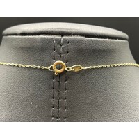 Unisex 14ct Yellow Gold Cable Link Necklace & Yacht Pendant