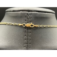 Unisex 9ct Yellow Gold cable/curb Link Chain & Cross Pendant