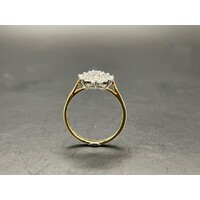 Ladies 14ct Yellow Gold Cubic Zirconia Floweret Ring