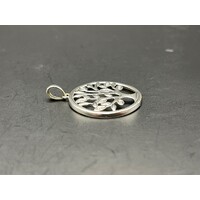 Ladies 9ct White Gold Tree Of Life Pendant