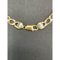 Mens 9ct Yellow Gold Curb Link Bracelet