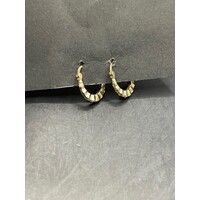 Ladies 9ct Yellow Gold Round Hoop Earrings