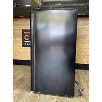 ChiQ CSR089DB 90L Single Door Bar Fridge Black Tempered Glass Shelves Low Noise