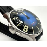 U-Boat 8704/C Darkmoon Blue SS Soleil 5ATM Crystal Sapphire Mens Watch