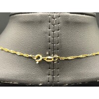 Ladies 18ct Yellow Gold Singapore Link Necklace