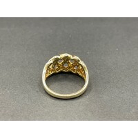 Ladies 9ct Yellow Gold Diamond Cluster Ring