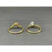 Ladies 18ct Yellow Gold Diamond Ring Set