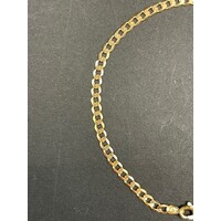 Mens 9ct Yellow Gold Curb Link Bracelet