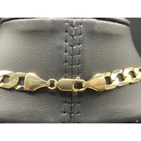 Mens 9ct Yellow Gold Curb Link Necklace