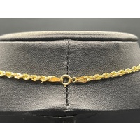 Unisex 9ct Yellow Gold Margarita Twist Link Necklace