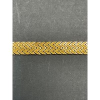 Ladies 21ct Yellow Gold Fancy Fishbone Link Bracelet