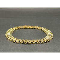 Ladies 18ct Yellow Gold Fancy Link Bracelet