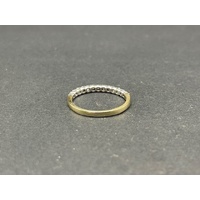 Ladies 9ct Yellow Gold Diamond Stacker Ring