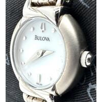 Bulova Ladies Mother of Pearl Stainless Steel Band Water Resistant Watch